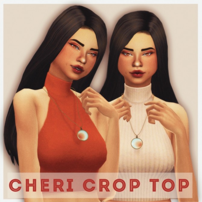 Sims 4 Cheri crop top at cowplant pizza