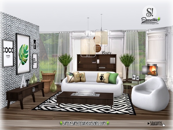 Sims 4 Squadros livingroom by SIMcredible at TSR