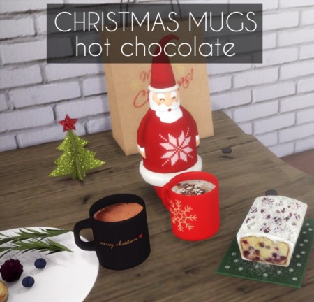 Christmas Mugs – Hot Chocolate at Descargas Sims