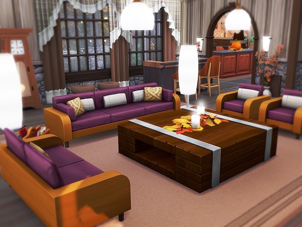 Sims 4 Perfect Autumn home by MychQQQ at TSR