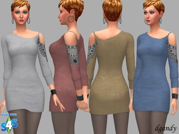 Sims 4 Mona dress by dgandy at TSR
