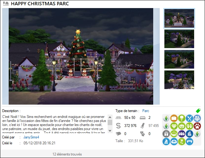 Sims 4 Christmas Park by Jany Sims at Sims 4 Fr