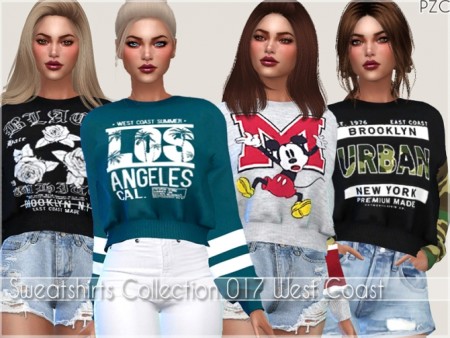 Sweatshirts Collection 017 West Coast by Pinkzombiecupcakes at TSR