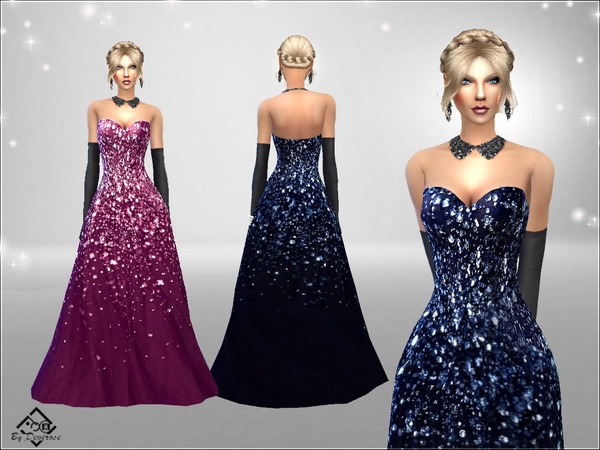 Sims 4 Holidays Gran Gala Dress by Devirose at TSR