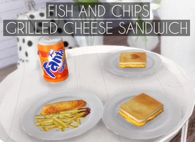 Sims 4 Fish and Chips   Grilled Cheese Sandwich at Descargas Sims
