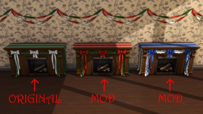 Sims 4 Holiday Celebration Pack Fireplace Additional Recolours by simsi45 at Mod The Sims