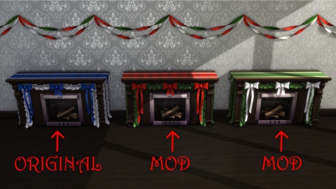 Sims 4 Holiday Celebration Pack Fireplace Additional Recolours by simsi45 at Mod The Sims