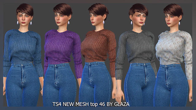 Sims 4 Top 46 at All by Glaza