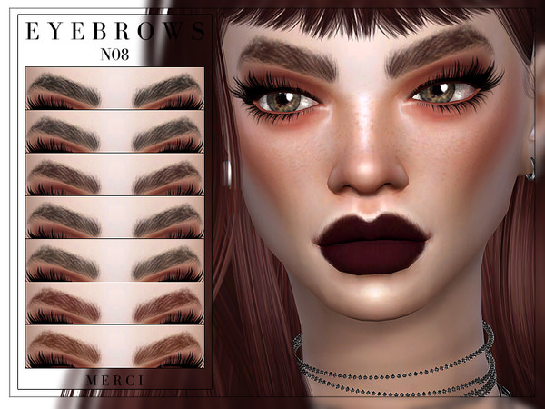 Sims 4 Eyebrows N08 by Merci at TSR