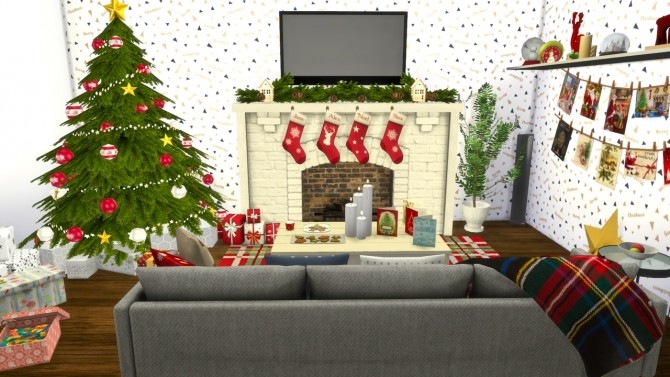 Sims 4 CHRISTMAS LIVINGROOM at MODELSIMS4