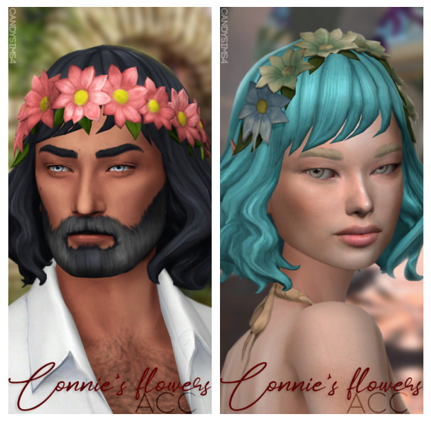 Sims 4 CONNIE’S FLOWERS crown at Candy Sims 4