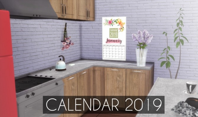 Sims 4 Calendar 2019 at Descargas Sims