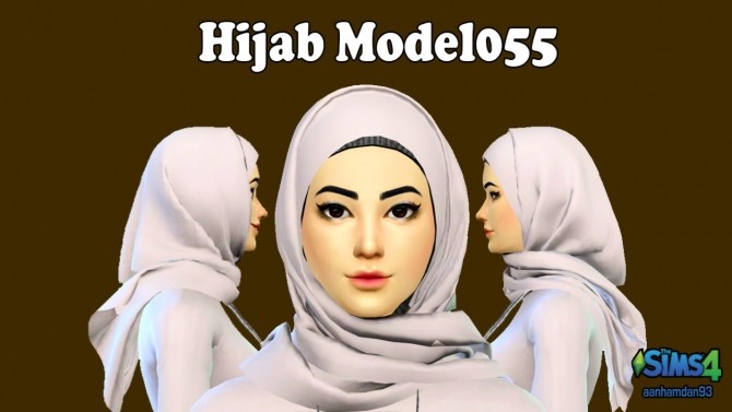 Sims 4 Hijab Model055, Hair 003, Set & Gold Sparkles Dress at Aan Hamdan Simmer93