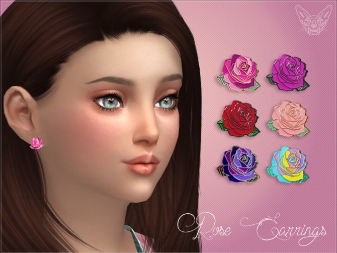 Sims 4 Rose Studs For Kids at Giulietta