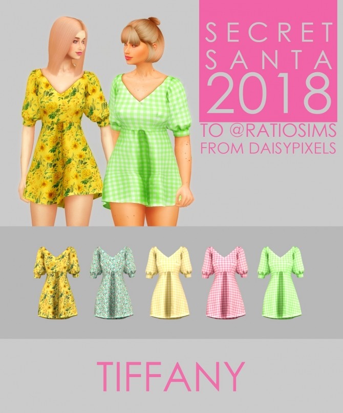 Sims 4 Tiffany Dress at Daisy Pixels