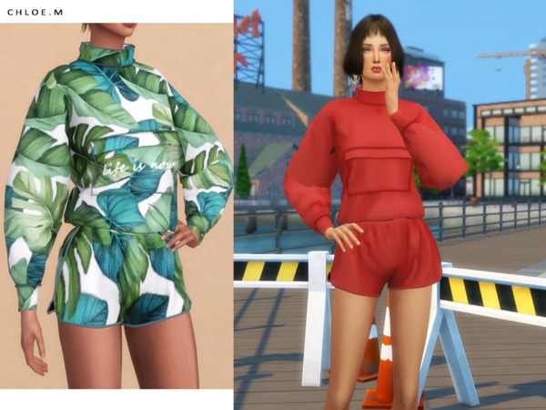 Sims 4 Sports Hoodie by ChloeMMM at TSR
