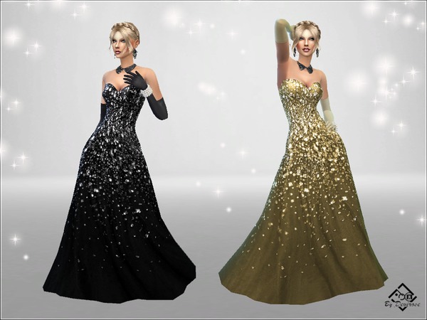 Sims 4 Holidays Gran Gala Dress by Devirose at TSR