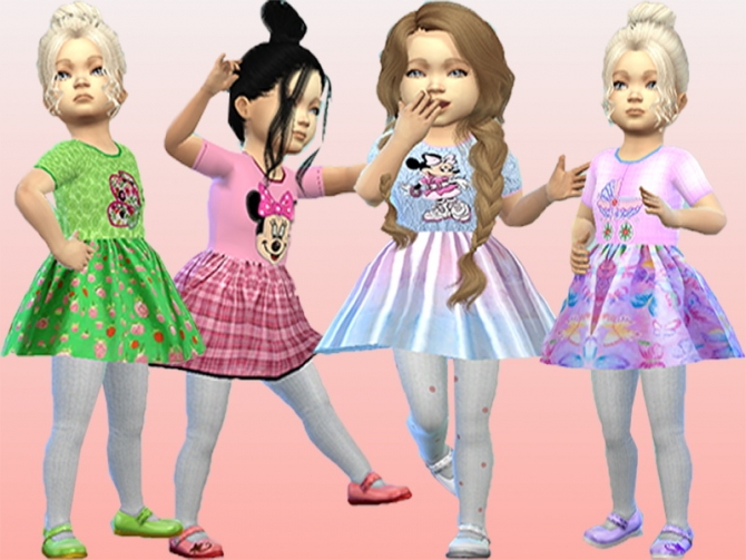 Summer Colorful Princess Sleeveless Dress At Trudie55 Sims 4 Updates
