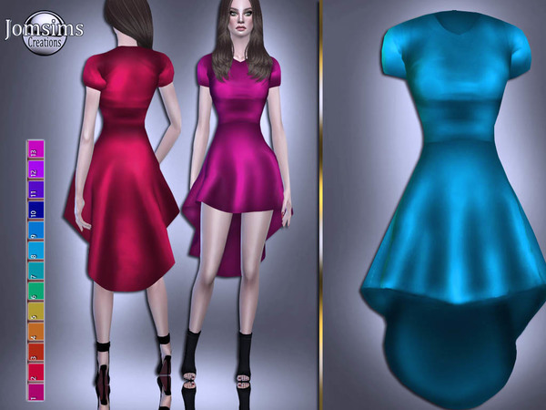 Sims 4 Sedanela dress by jomsims at TSR