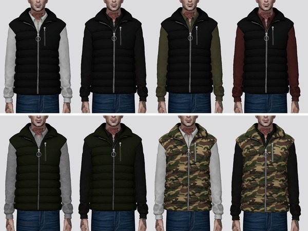 Sims 4 Puffer Vest V1 by Darte77 at TSR