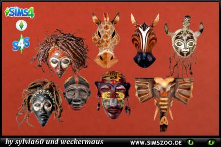 African Masks by sylvia60 and weckermaus at Blacky’s Sims Zoo