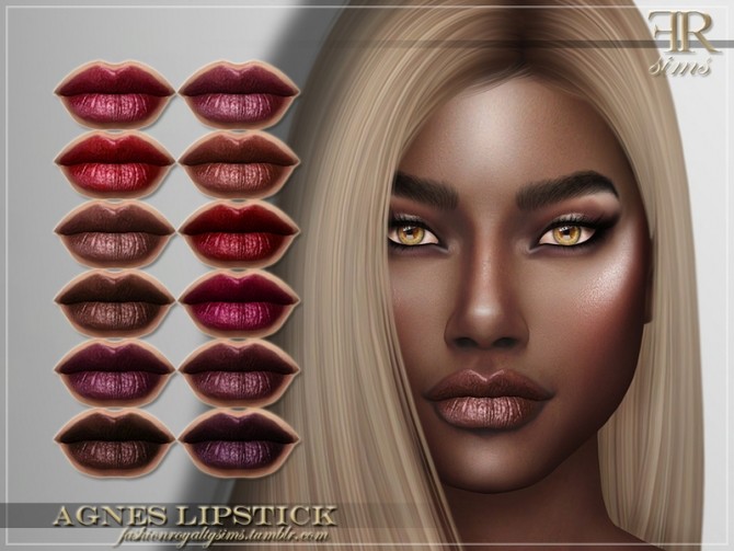 Sims 4 FRS Agnes Lipstick by FashionRoyaltySims at TSR