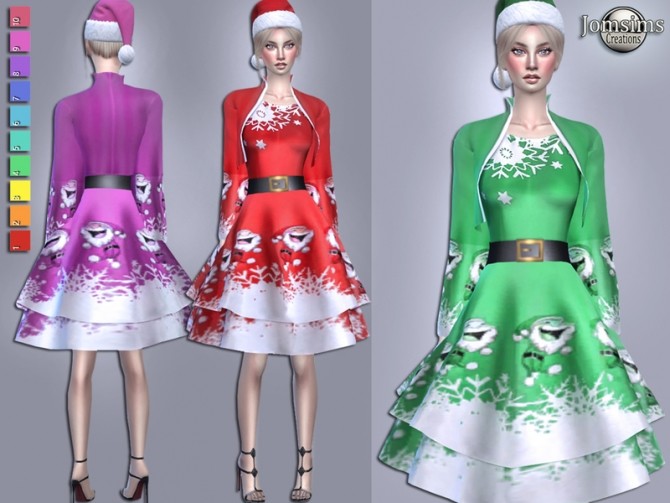 Sims 4 Gelvsfen dress by jomsims at TSR