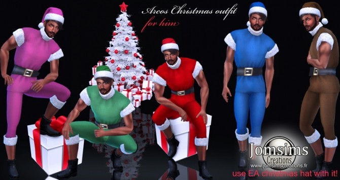 Sims 4 Arcos christmas outfit for him at Jomsims Creations