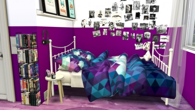Sims 4 PURPLE BEDROOM at MODELSIMS4