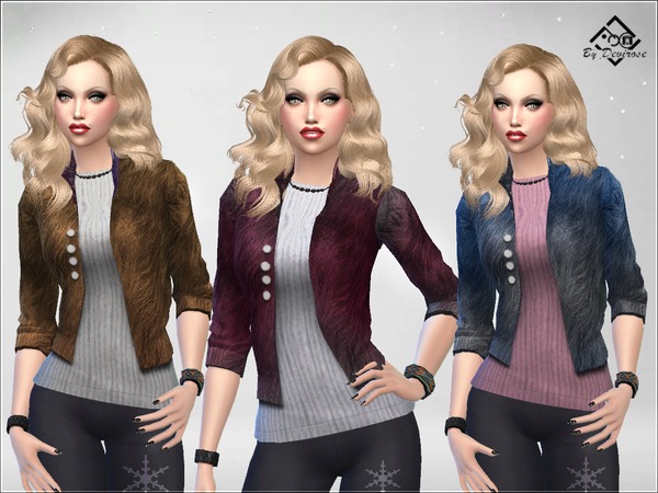 Sims 4 Fur Jacket by Devirose at TSR