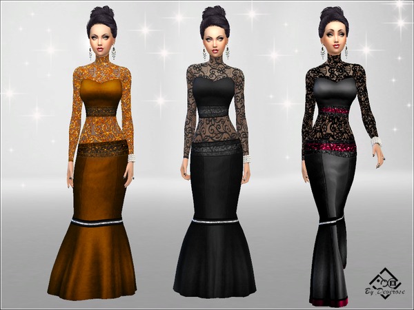 Sims 4 Christmas Chic Dress by Devirose at TSR