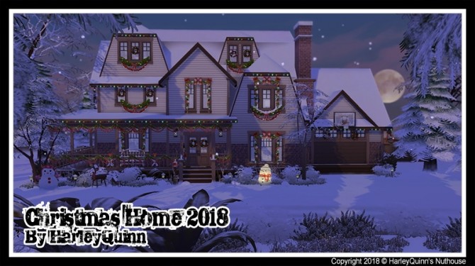 Sims 4 Christmas Home 2018 at Harley Quinn’s Nuthouse