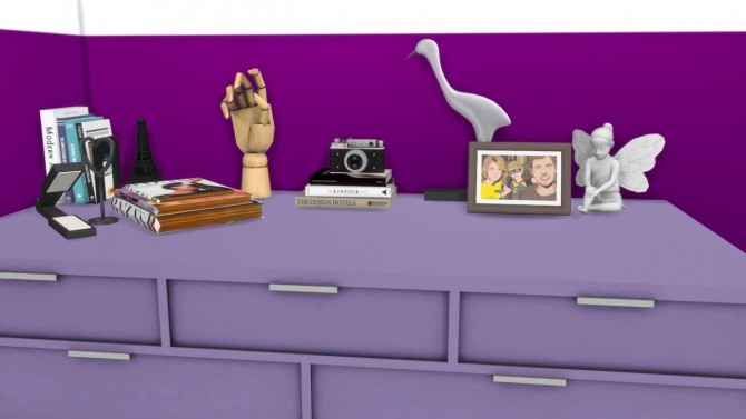 Sims 4 PURPLE BEDROOM at MODELSIMS4