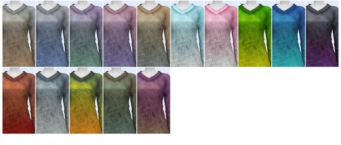 Sims 4 Long line V neck Sweater V3 / Dust at Rusty Nail