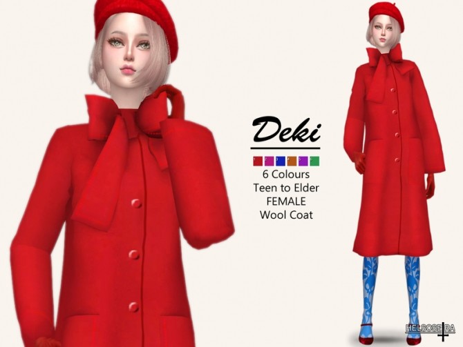 Sims 4 DEKI   Wool Coat by Helsoseira at TSR