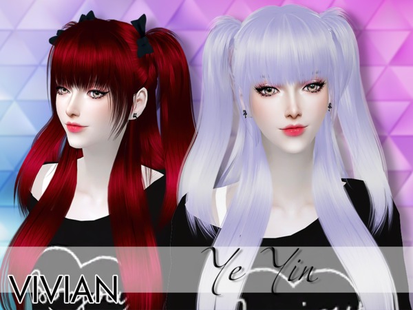 Sims 4 Hair YeYin by VivianDang at TSR
