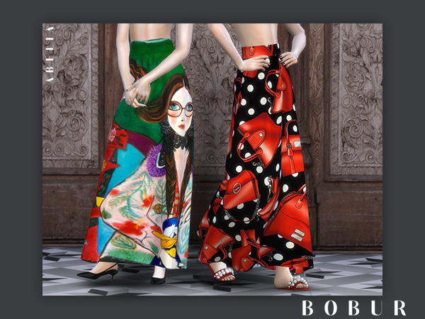 Sims 4 Abelia skirt by Bobur3 at TSR