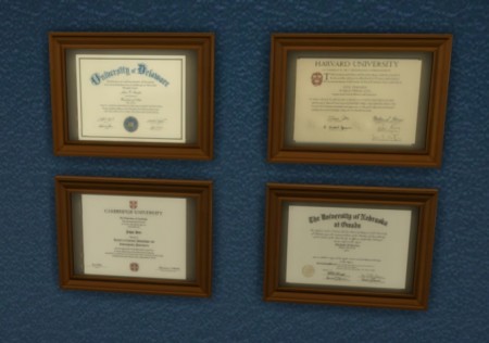 Real University Diplomas by aldavor at Mod The Sims