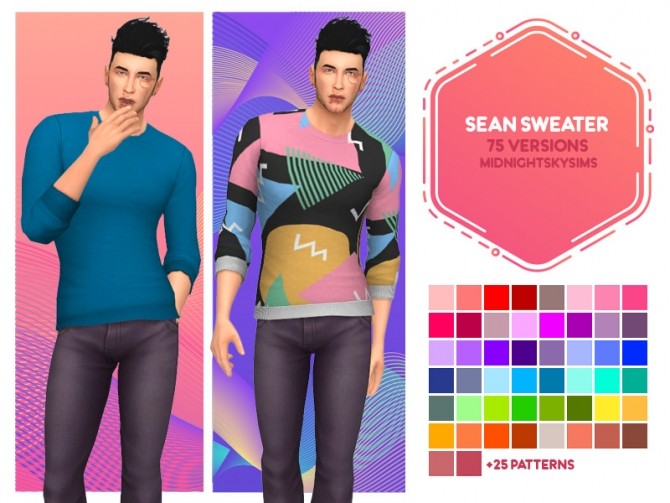 Sean sweater at Midnightskysims » Sims 4 Updates