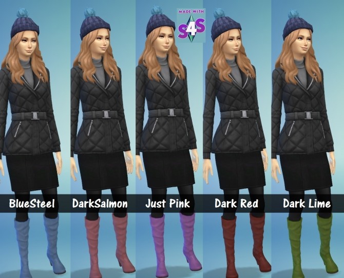 Sims 4 SP13 Laundry Day Boots 20 Colours by wendy35pearly at Mod The Sims