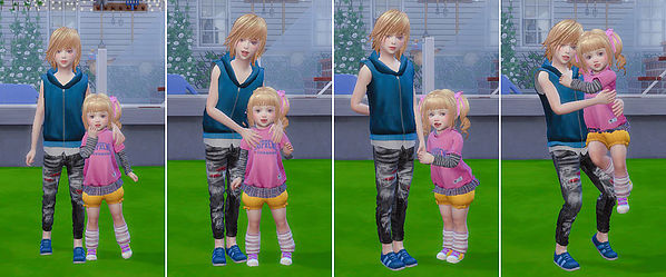 Sims 4 Brothers & Sisters pose 06 at A luckyday