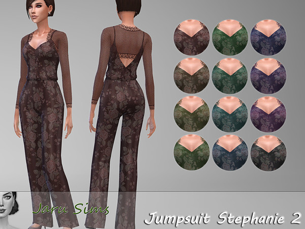 Sims 4 Jumpsuit Stephanie 2 by Jaru Sims at TSR