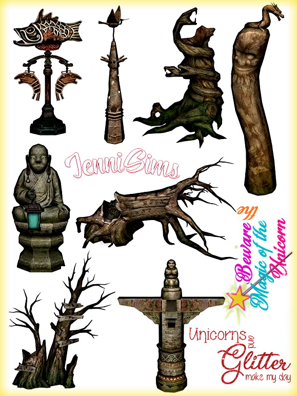 Sims 4 Garden statues 8 Items at Jenni Sims
