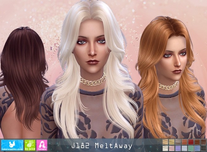 Sims 4 J182 MeltAway hair (P) at Newsea Sims 4