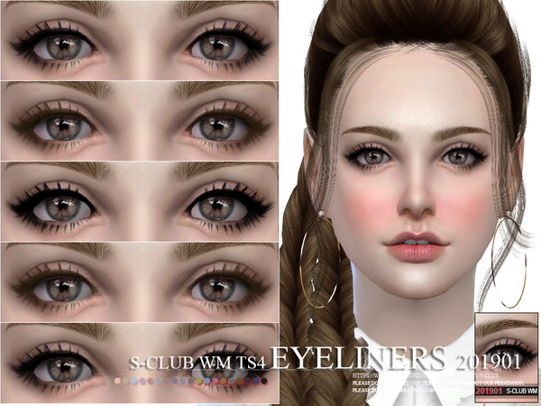 Sims 4 Eyeliners 201901 by S Club WM at TSR