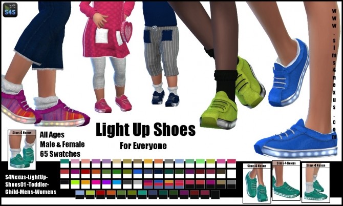 Sims 4 Light Up Shoes by SamanthaGump at Sims 4 Nexus