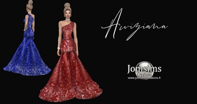 Sims 4 Awiziana dress at Jomsims Creations