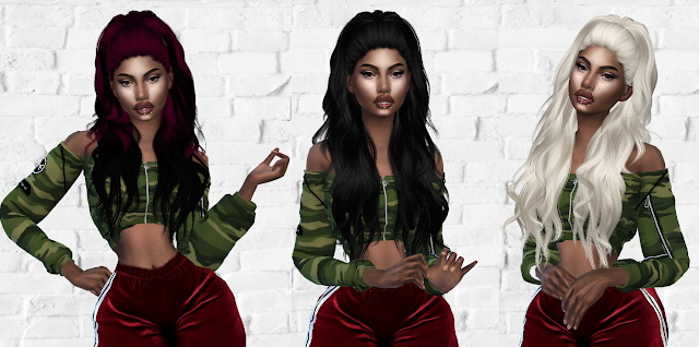 Sims 4 Atenea Hair Recolor at Teenageeaglerunner