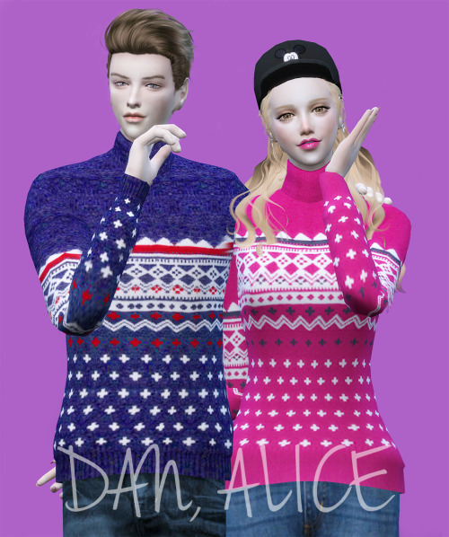 Sims 4 Couple Sweater at Ahri Sim4