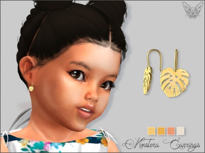 Sims 4 Monstera Earrings For Toddlers at Giulietta